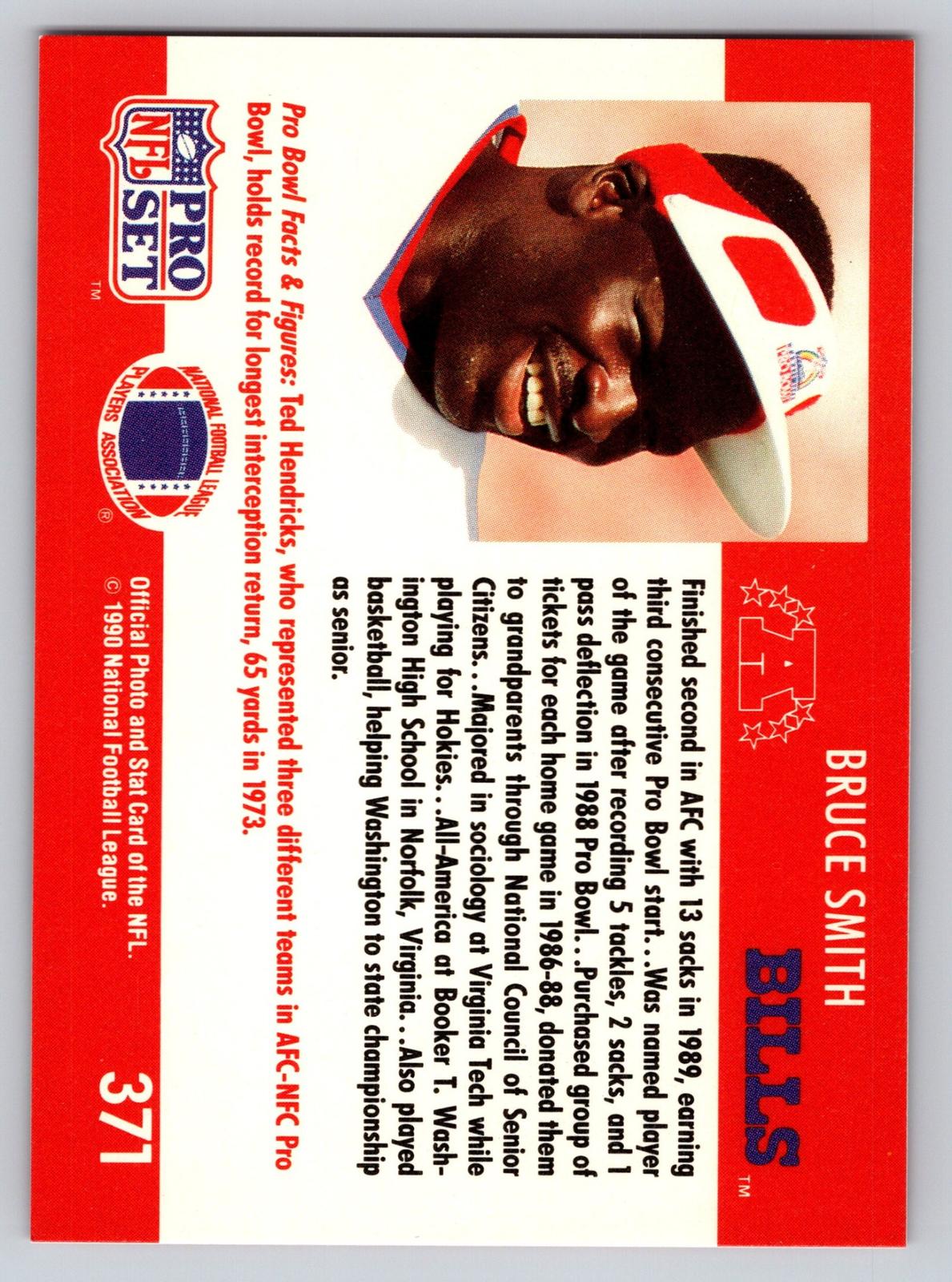 1990 Pro Set #371 Bruce Smith