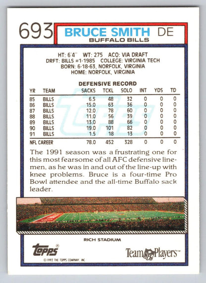 1992 Topps #693 Bruce Smith