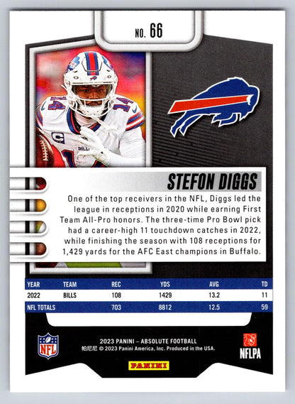 2023 Panini Absolute #66 Stefon Diggs Green