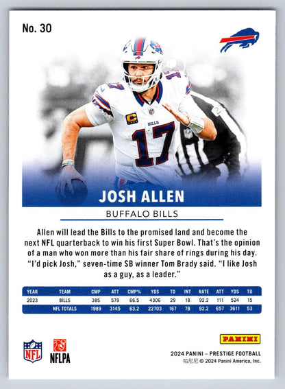 2024 Panini Prestige #30 Josh Allen