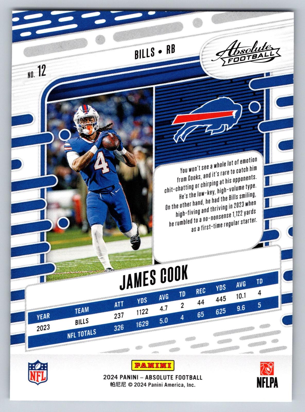 2024 Panini Absolute #12 James Cook Retail
