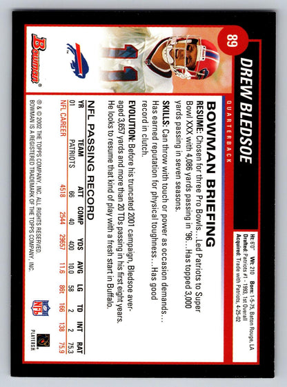 2002 Bowman #89 Drew Bledsoe