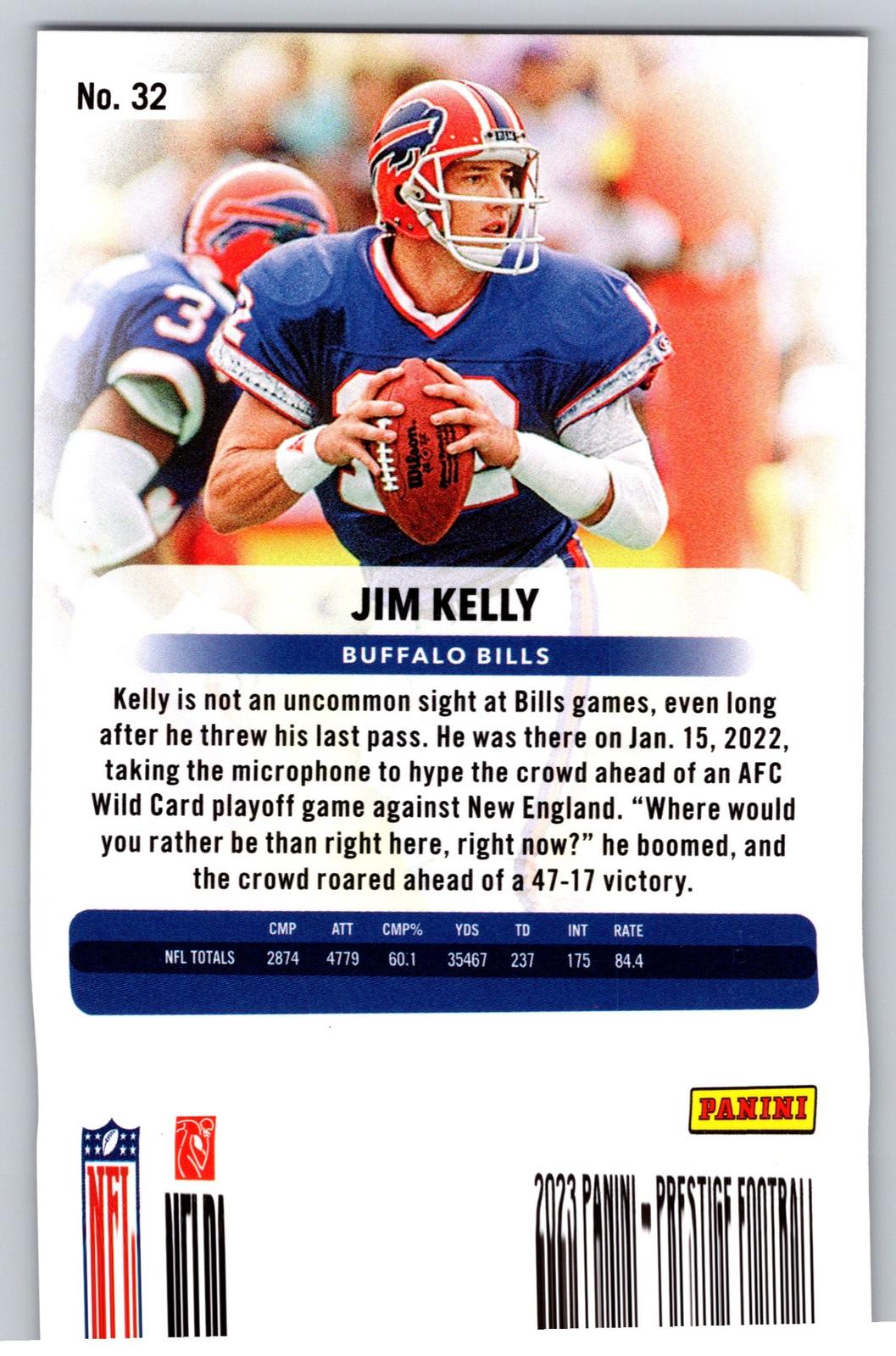 2023 Panini Prestige #32 Jim Kelly