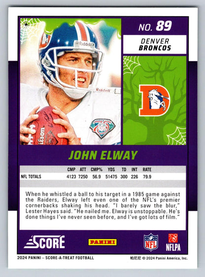 2024 Score-A-Treat #89 John Elway Green Bats