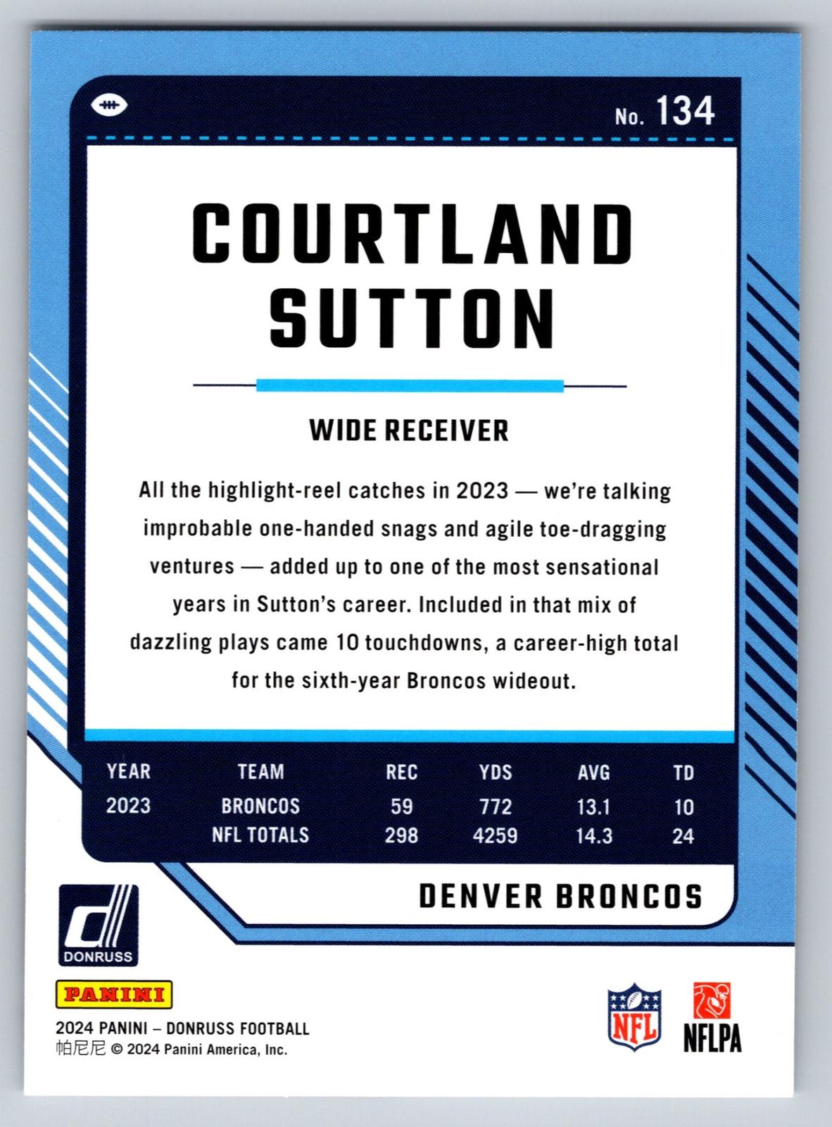 2024 Donruss #134 Courtland Sutton