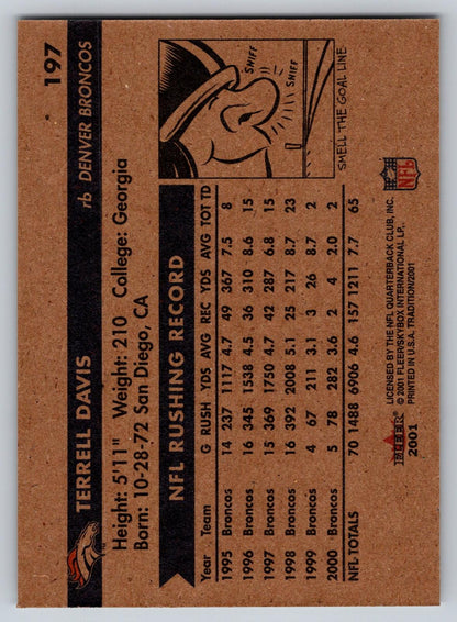 2001 Fleer Tradition #197 Terrell Davis
