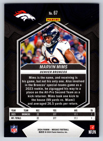 2024 Panini Mosaic #67 Marvin Mims