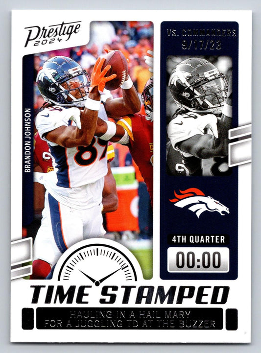 2024 Panini Prestige #TS-BJN Brandon Johnson Time Stamped