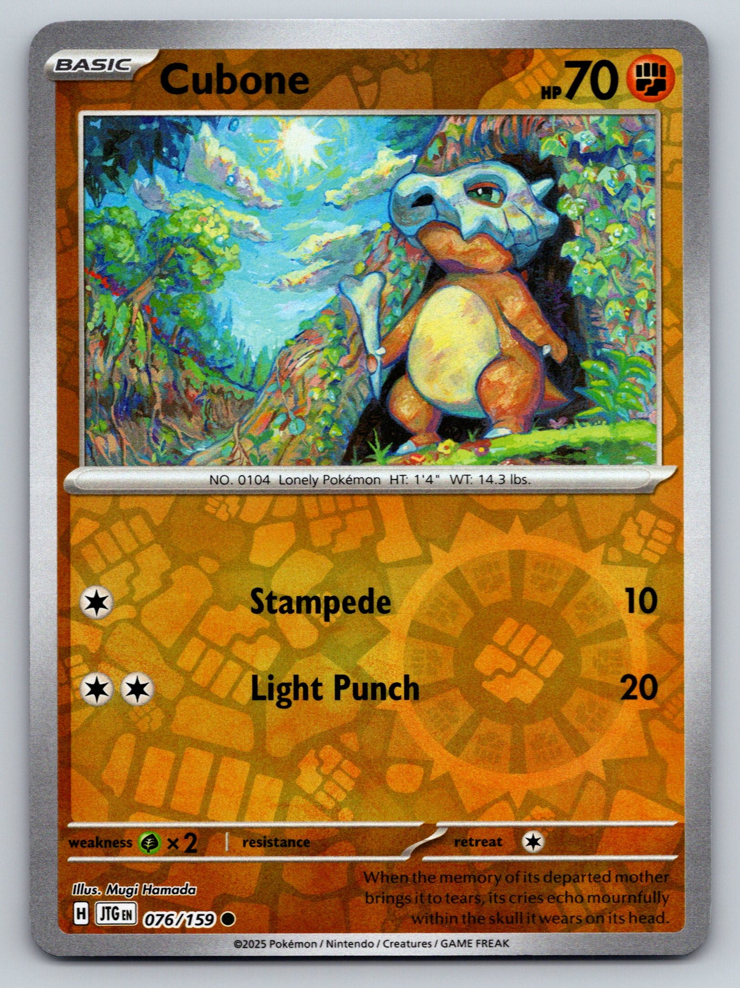 SV09: Journey Together #076/159 Cubone reverse holo