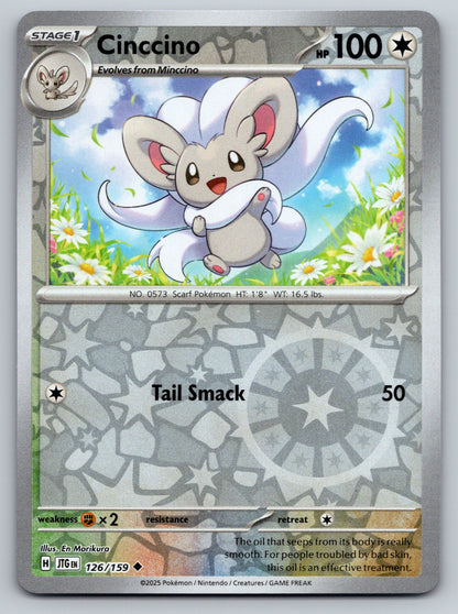 SV09: Journey Together #126/159 Cinccino reverse holo