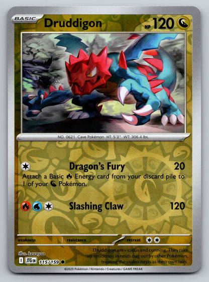 SV09: Journey Together #115/159 Druddigon reverse holo