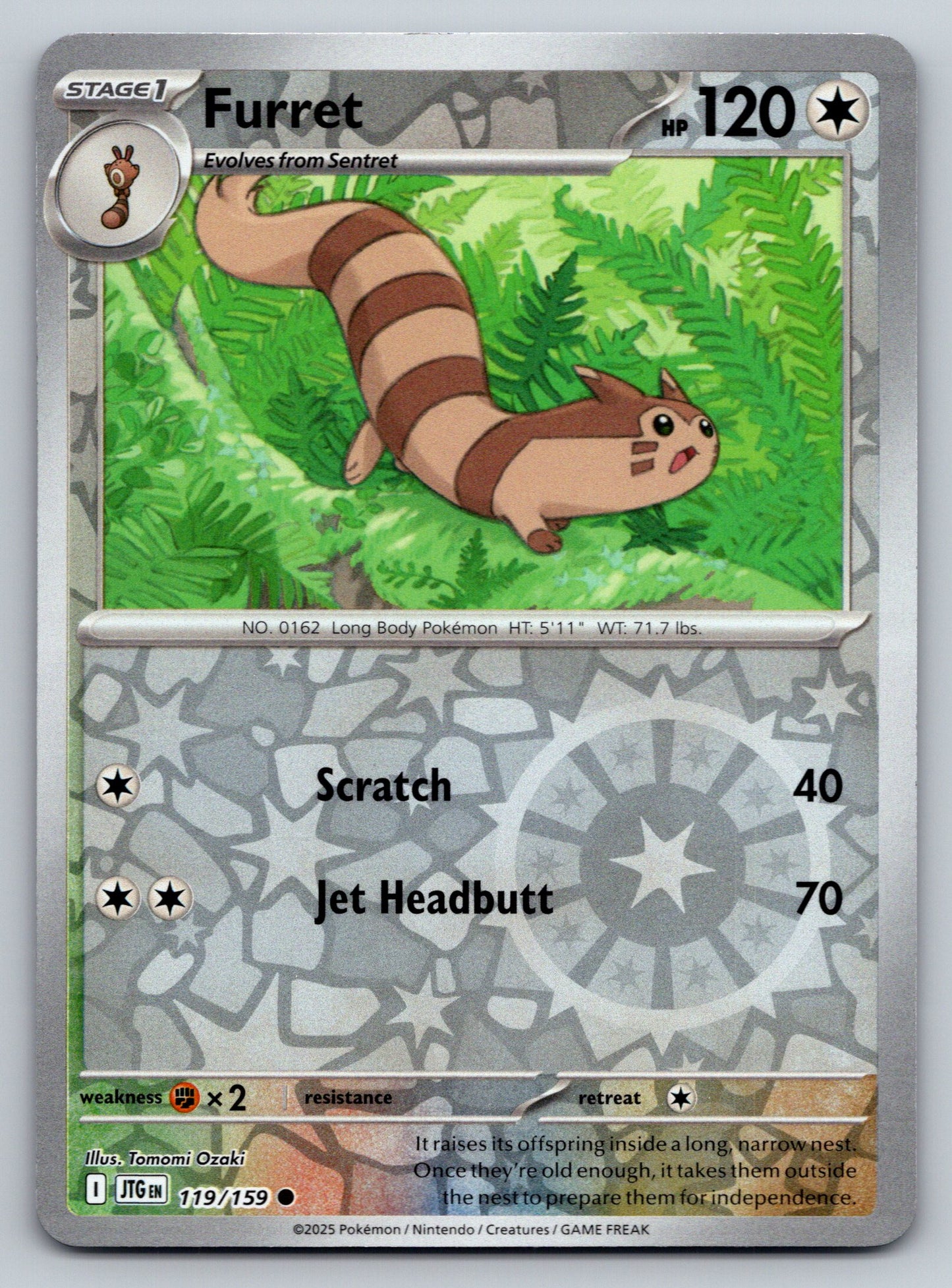 SV09: Journey Together #119/159 Furret reverse holo