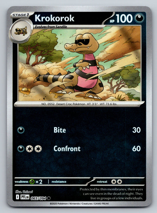 ME02: Phantasmal Flames #065/094 Krokorok Reverse Holo