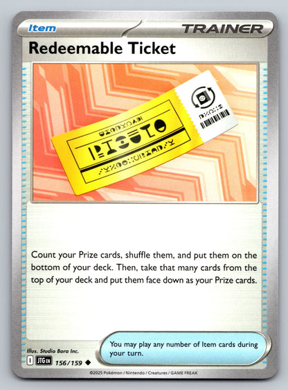 SV09: Journey Together #156/159 Redeemable Ticket