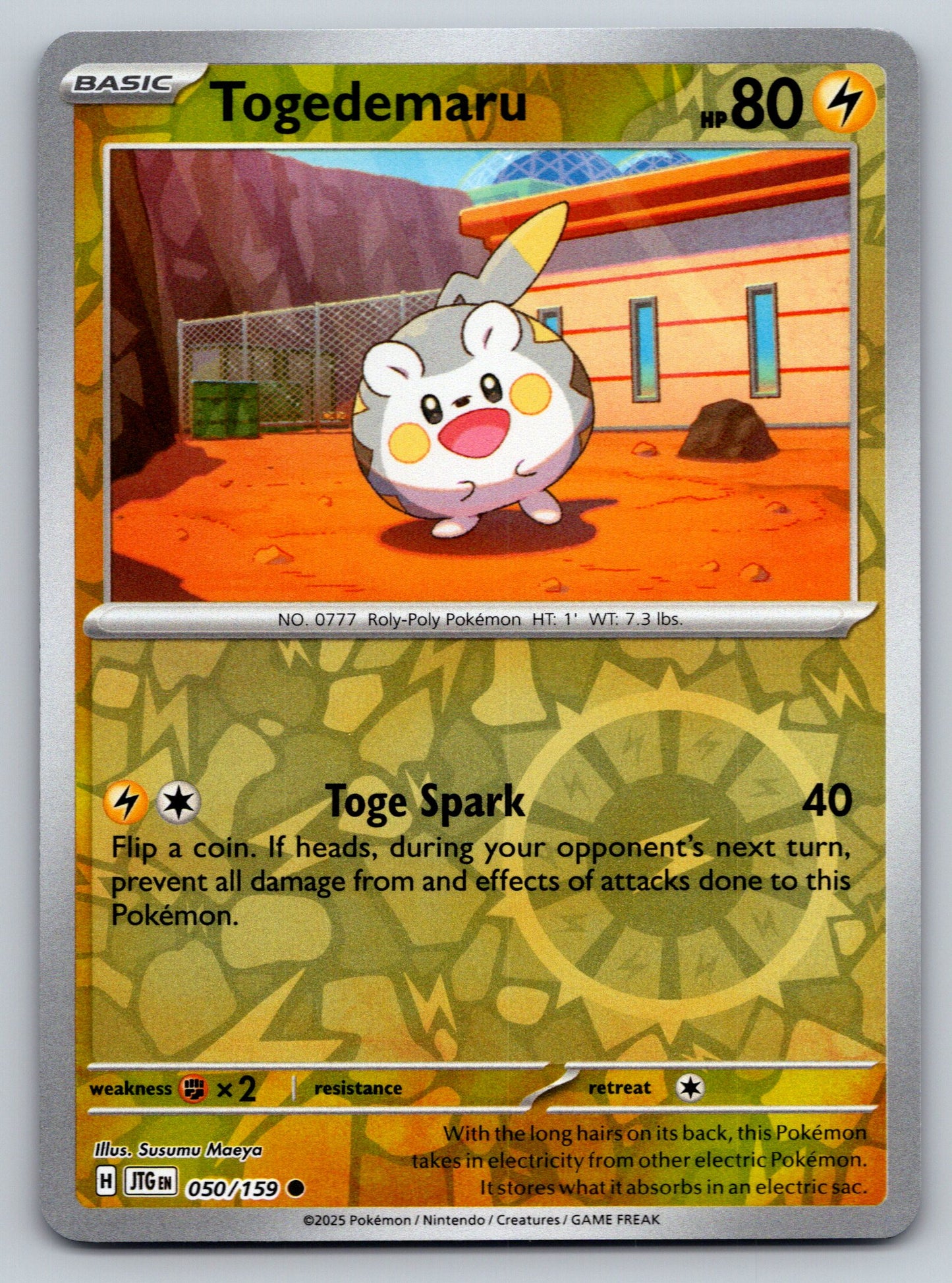 SV09: Journey Together #050/159 Togedemaru Reverse Holo