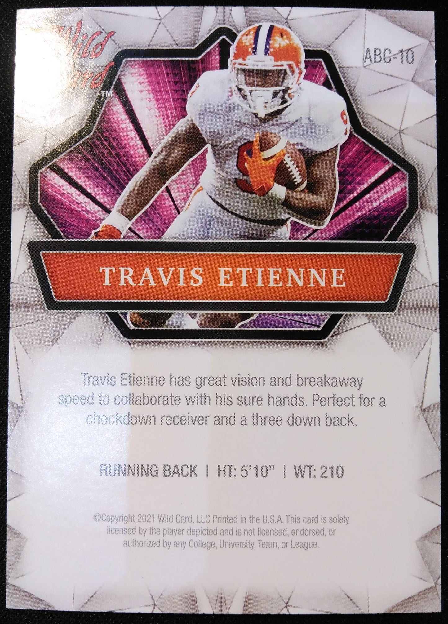 2021 Travis Etienne Wild Card Alumination