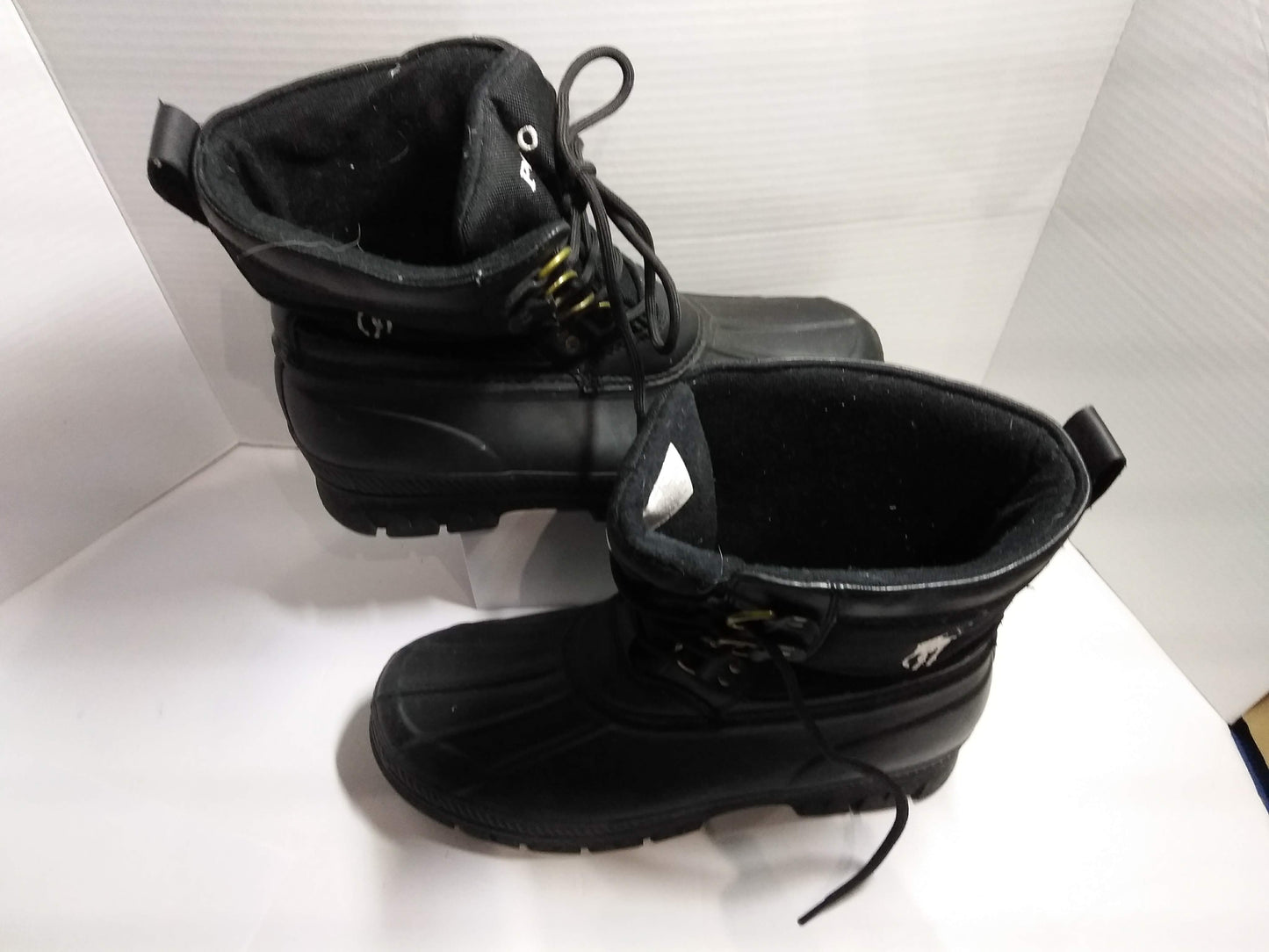Polo Ralph Lauren Black Ranger Duck Boot Winter Snow Boots