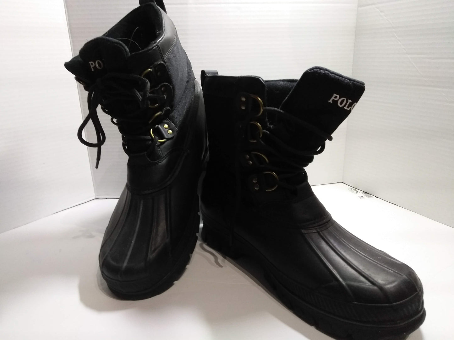 Polo Ralph Lauren Black Ranger Duck Boot Winter Snow Boots