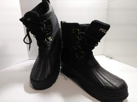 Polo Ralph Lauren Black Ranger Duck Boot Winter Snow Boots