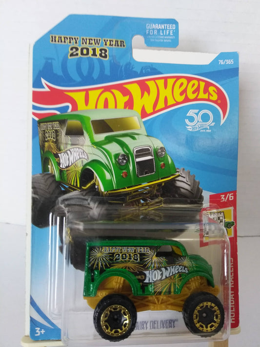 2018 Hot Wheels Holiday Racers - New Years - Monster Diary Delivery