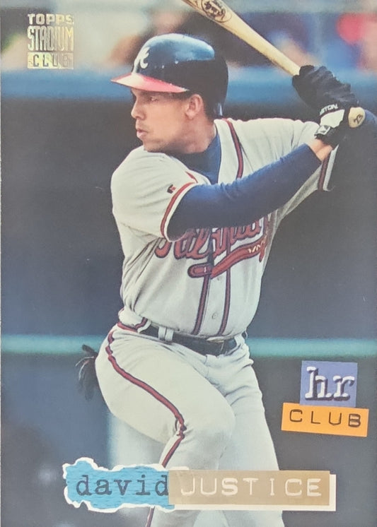 1994 David Justice Topps Stadium Club Rainbow Gold(HR Club)