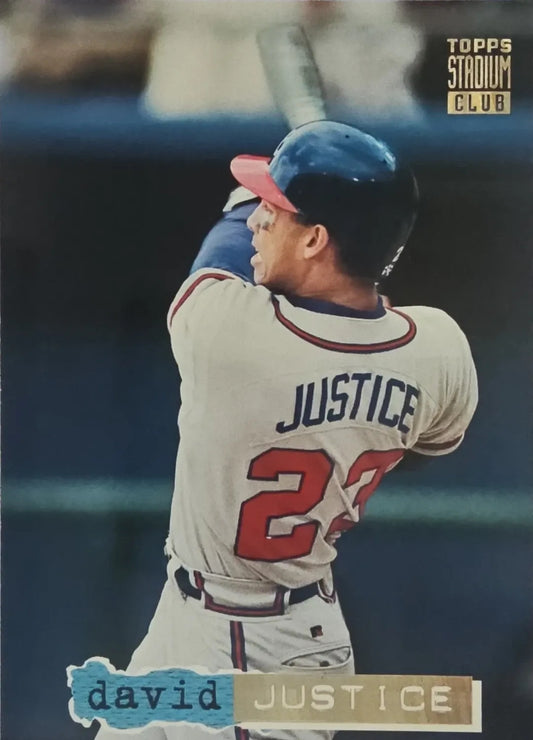 1994 David Justice Topps Stadium Club Gold