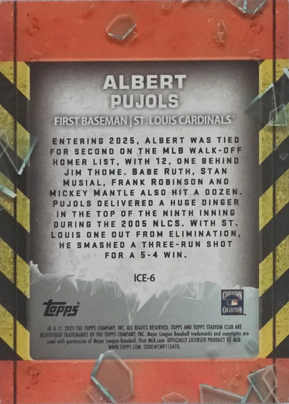 2025 Albert Pujols Topps Stadium Club (in Case of Emergency)