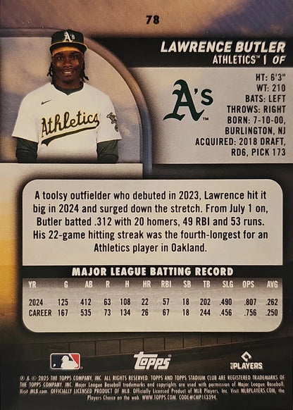 2025 Lawrence Butler Topps Stadium Club (Light Blue)