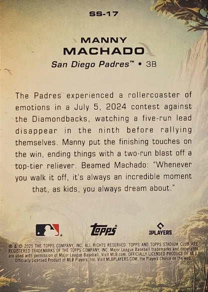 2025 Manny Machado Topps Stadium Club (Savage Sluggers)