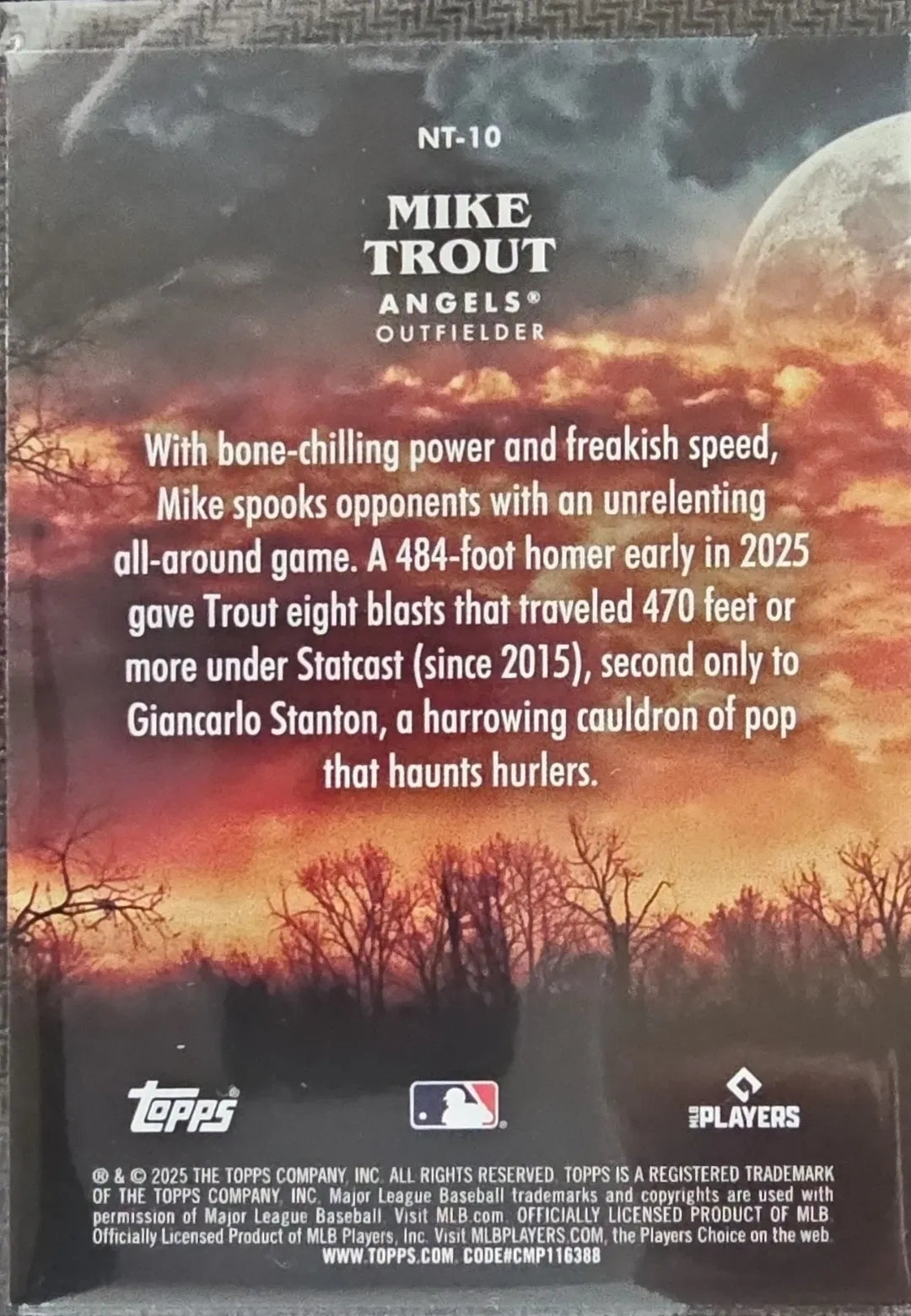 2025 Mike Trout Topps (Night Terrors)