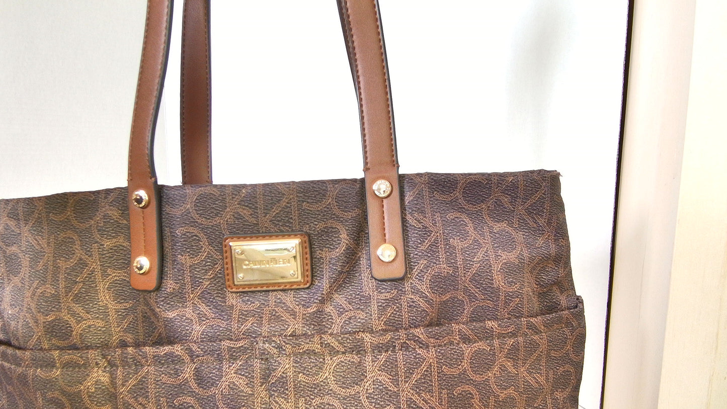 Calvin Klein Monogram Tote Bag