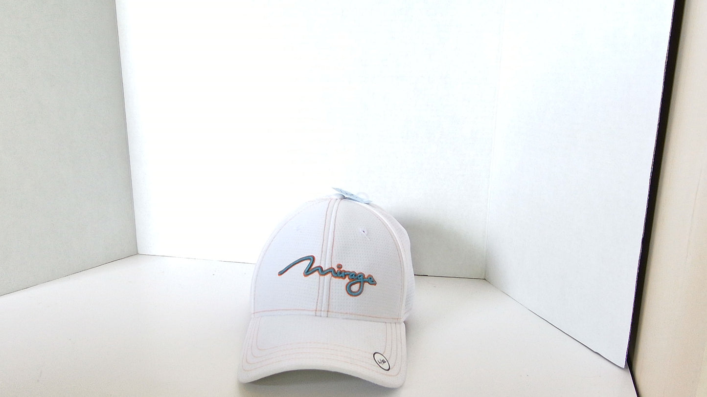 Mirage Flexfit White Baseball Cap (L/XL)
