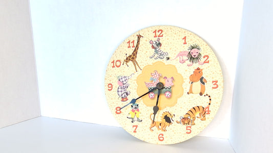 Vintage Children's Animal Wall Clock