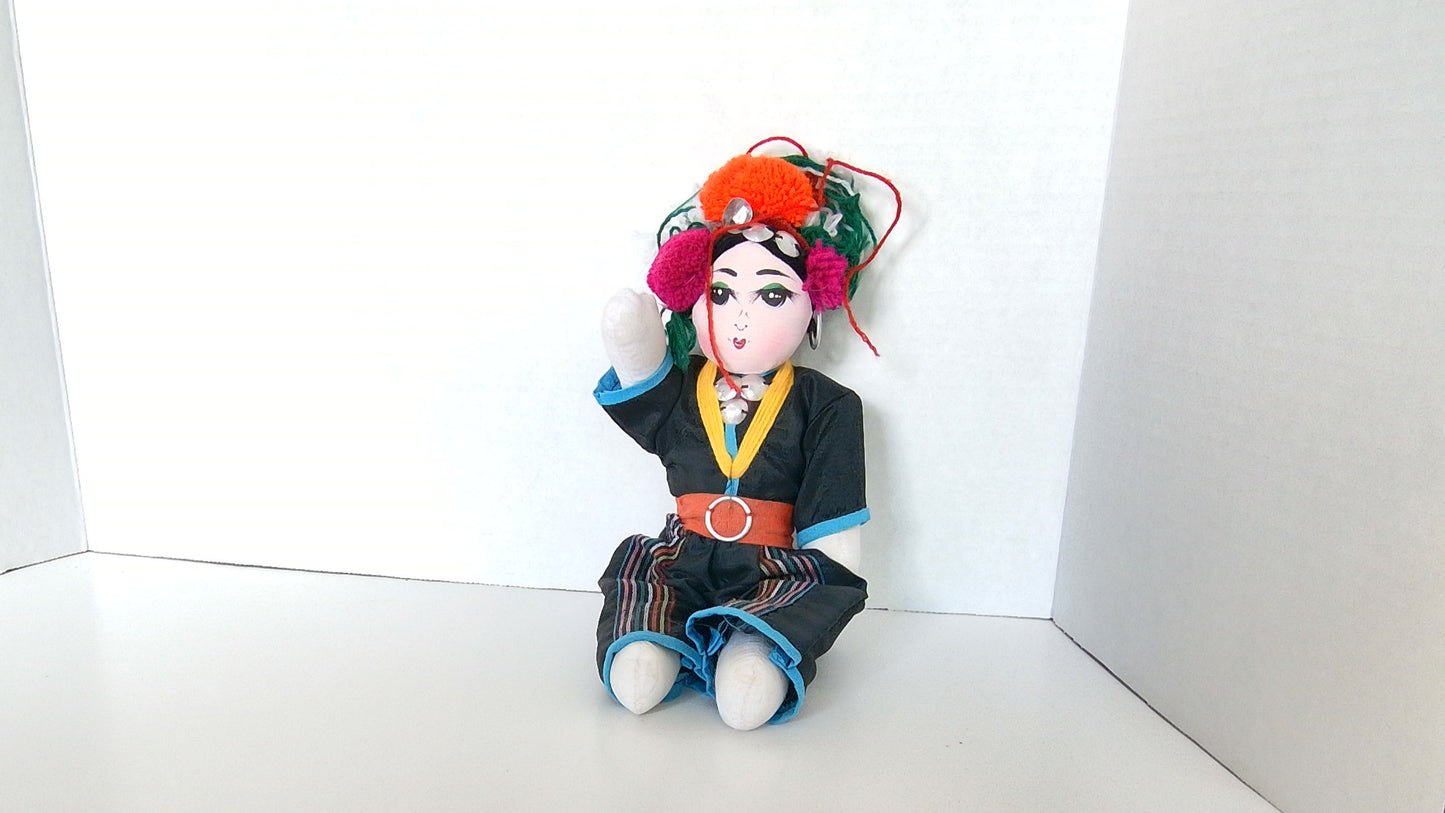 Handmade Ethnic Cloth Doll w/ Tradional Costume